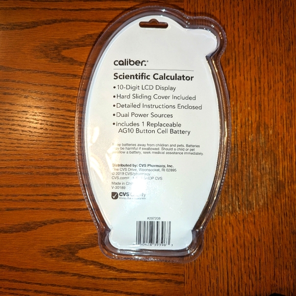 Caliber Handheld Desktop Scientific Calculator w/ Hard Cover NEW - Picture 2 of 2